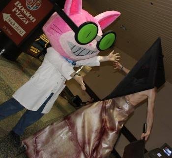 Professor Genki and Pyramid Head